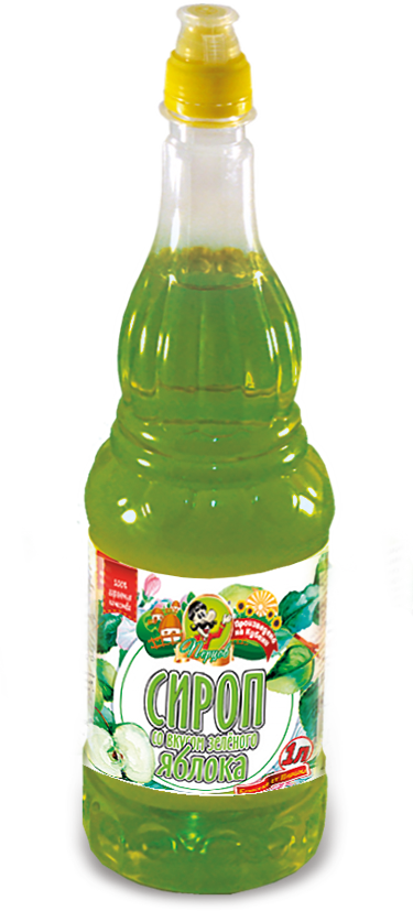 картинка Сироп со вкусом Зелёного яблока 1 л от Кубанского производителя натуральных специй и приправ  Перцов
