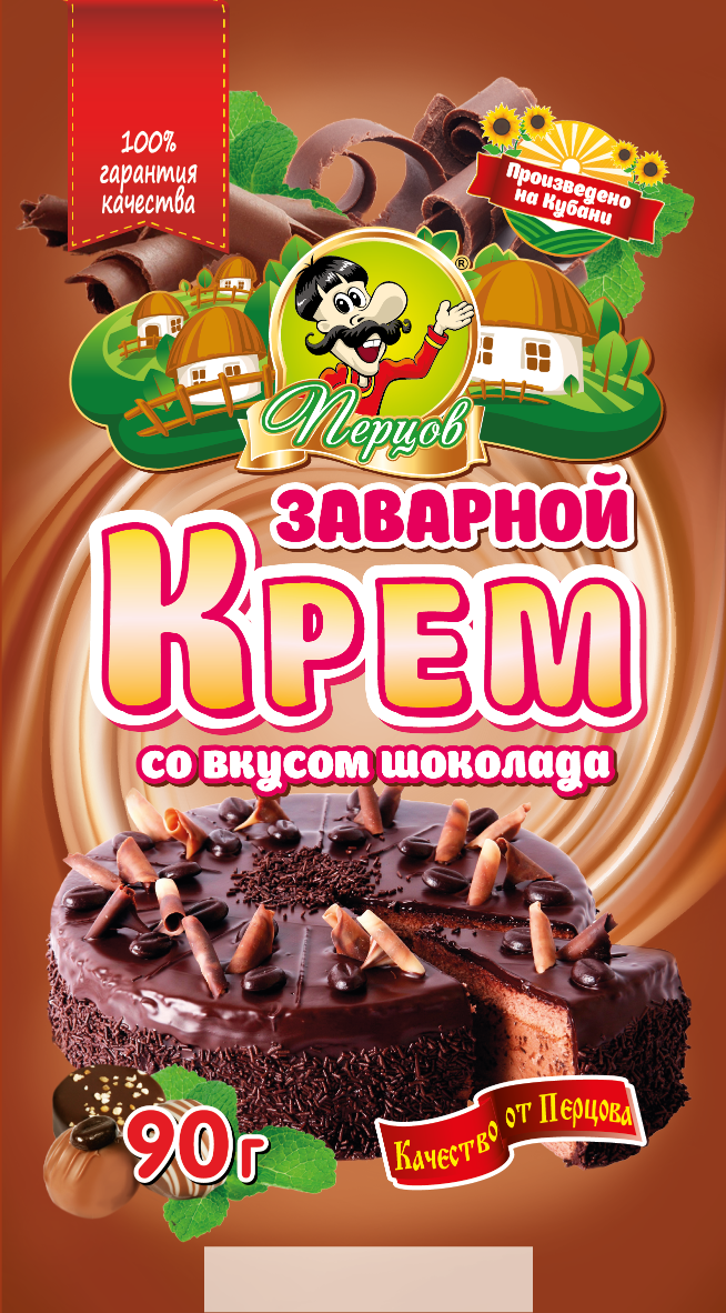 картинка Крем заварной со вкусом Шоколада 90 г от Кубанского производителя натуральных специй и приправ  Перцов